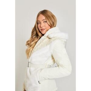 My Sunday ski faux fur SKI-LET - CRÈME ski jacket